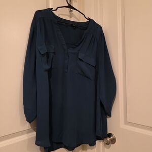 Torrid Harper Blue Blouse Size 4